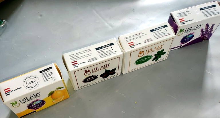 All 4 Hilary Organic Soap Boxes Angle