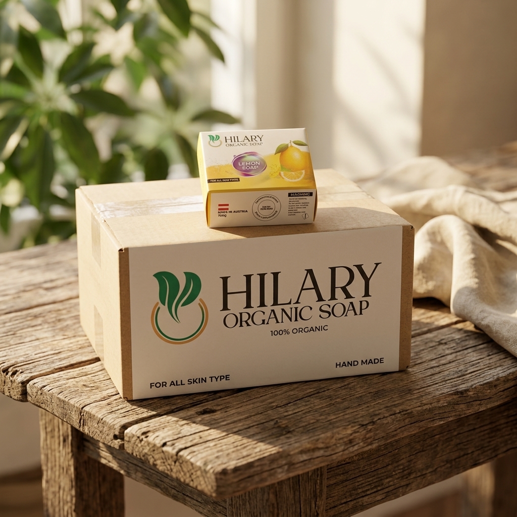 Organic Lemon Soap Carton
